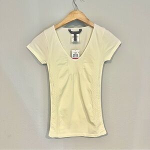 Bcbgmaxazria Top short sleeve Bcbg Maxazria V-Neck Fitted Nylon T-Shirt XSmall